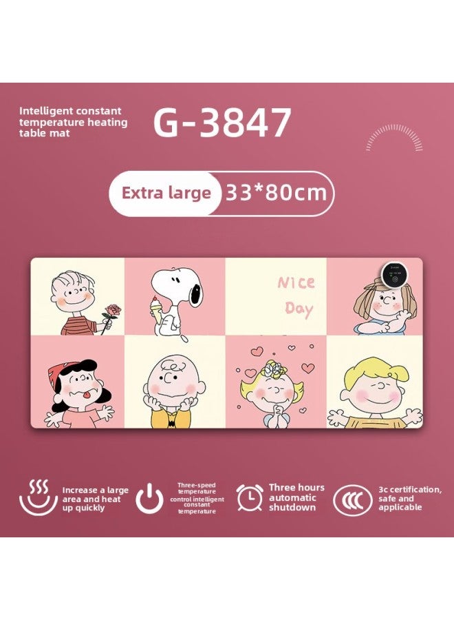 Heating Mouse Pad Office Shortcut Key Large Heating Warm Table Pad Student Writing Heating Pad Gift Wholesale-Color:330*800mm-Pattern:G-3847 Heating Pad - Image 1