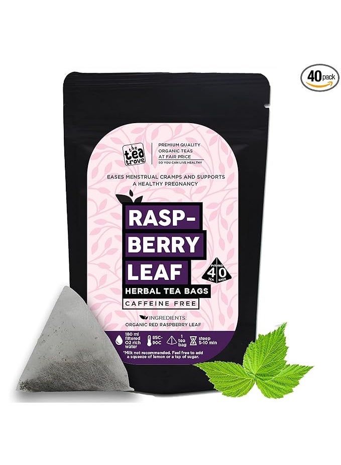 كنز الشاي أكياس شاي هرمية قابلة للتحلل الحيوي بأوراق التوت، 40 كيسًا - Image 1