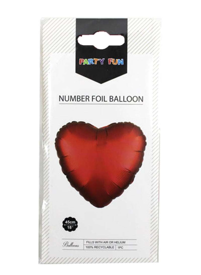 PARTY FUN Foil Heart Balloon 18" 1Pcs/Card - Image 2