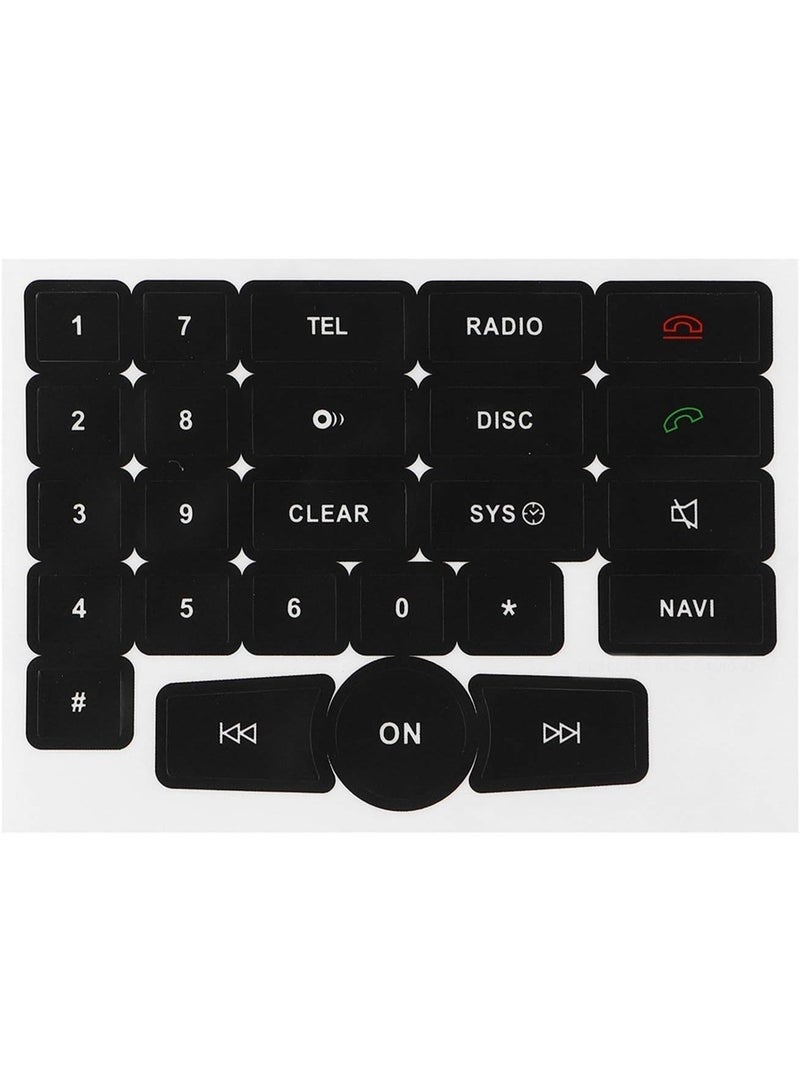 jaexest Car Steering Wheel A/C Door Lock Button Repair Sticker Decals – Compatible with Mercedes Benz GLK350 C Class CLS C218 SLK W172 W204 W212 W218 W207 – Black Vinyl Interior Trim Kit - Image 5