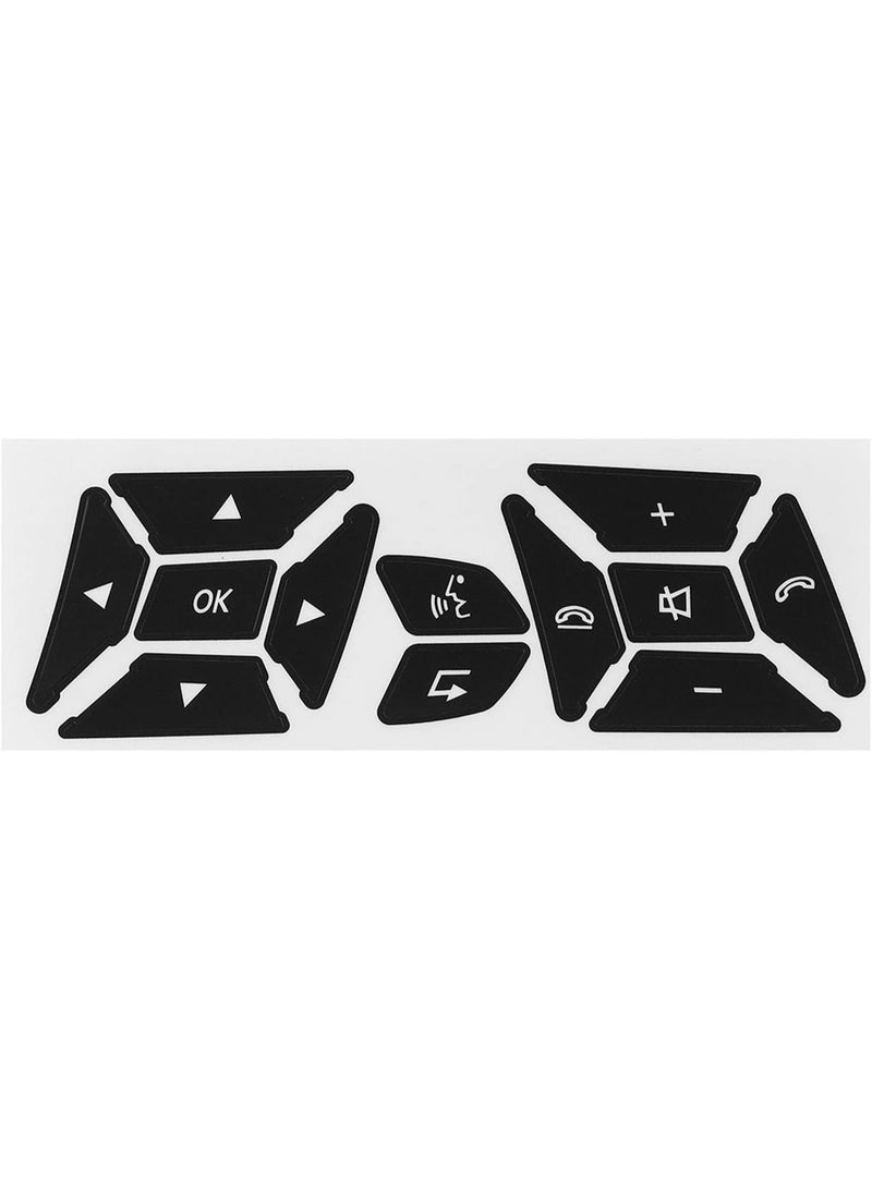 jaexest Car Steering Wheel A/C Door Lock Button Repair Sticker Decals – Compatible with Mercedes Benz GLK350 C Class CLS C218 SLK W172 W204 W212 W218 W207 – Black Vinyl Interior Trim Kit - Image 2