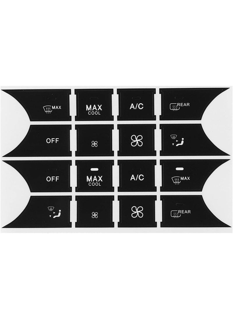 jaexest Car Steering Wheel A/C Door Lock Button Repair Sticker Decals – Compatible with Mercedes Benz GLK350 C Class CLS C218 SLK W172 W204 W212 W218 W207 – Black Vinyl Interior Trim Kit - Image 4