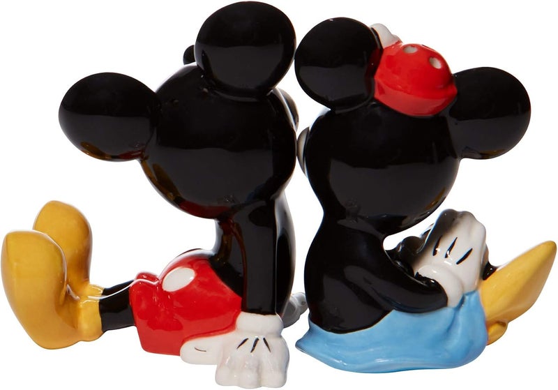 Enesco Disney Ceramics Mickey and Minnie Mouse Sitting Salt and Pepper Shaker Set, 3.5 Inch, Multicolor - Image 2
