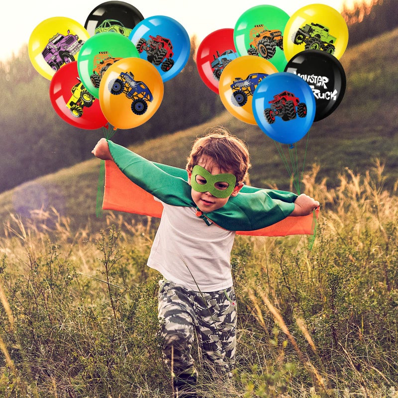 Aoriher 36 Pcs Truck Balloons Party Decorations 12 Inch Colorful Truck Theme Latex Balloon Bouquet for Kids Girls Boys Baby Shower Wedding Birthday Party Supplies (Classic) - Image 4