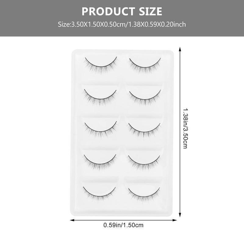 PRETYZOOM 10 Pairs Dense Short Crossed False Eyelashes Fiber Makeup Accessory for Natural Volume Eye Makeup - Image 2