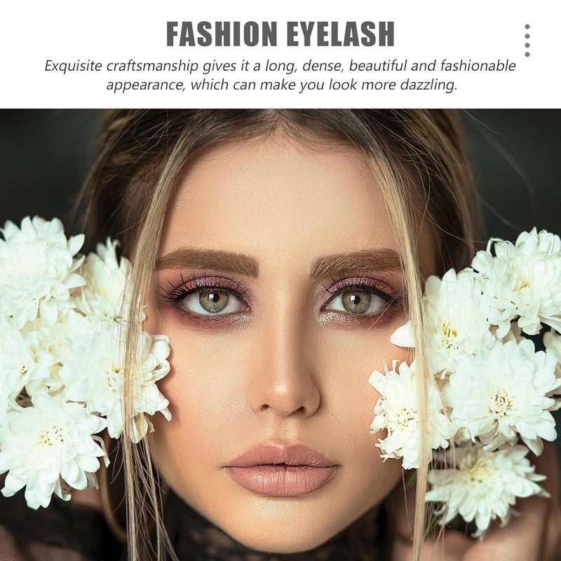 PRETYZOOM 10 Pairs Dense Short Crossed False Eyelashes Fiber Makeup Accessory for Natural Volume Eye Makeup - Image 3