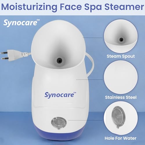 SynoCare Steamer for Cold & Cough, Vapourizer & Steamer for Face steam, Steam Inhaler & Vaporizer Machine with Nano-Ionic Technology, UV Steam Sterilization, Fast Mist in 50sec, Aroma Diffuser Tray & 1 Year Warranty - Image 4