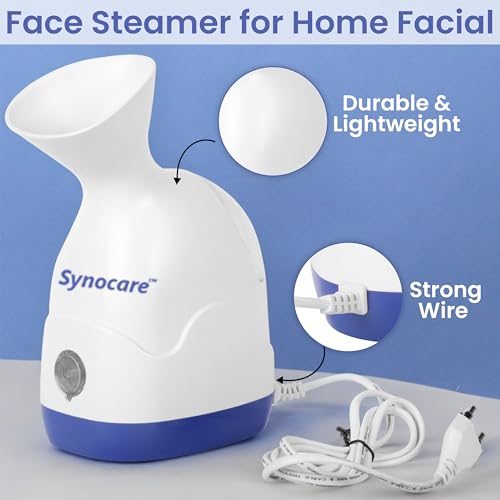 SynoCare Steamer for Cold & Cough, Vapourizer & Steamer for Face steam, Steam Inhaler & Vaporizer Machine with Nano-Ionic Technology, UV Steam Sterilization, Fast Mist in 50sec, Aroma Diffuser Tray & 1 Year Warranty - Image 5