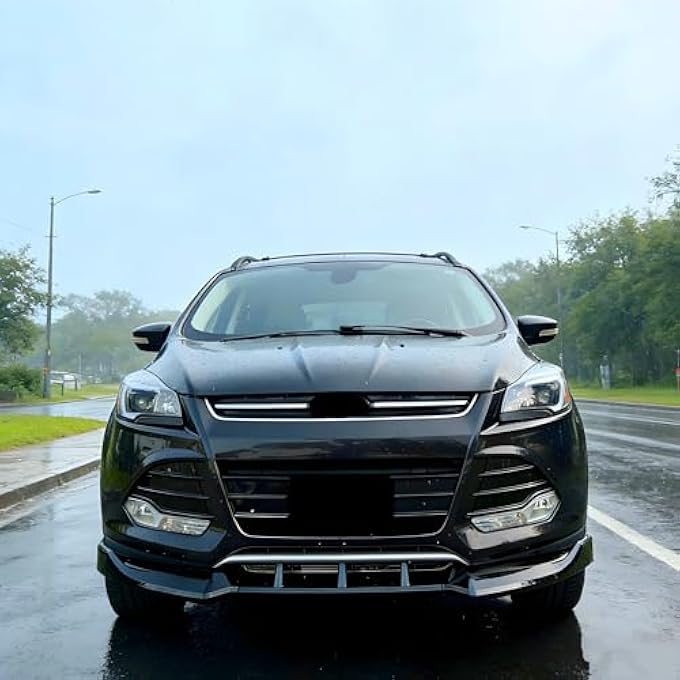 Sts.Ev01 STSEV01 Front Bumper Lip Splitter Spoiler Fit for Ford Escape 2013 2014 2015 2016 Accessories S/SE/SEL/Titanium, 3pcs Air Dam Chin Body Kit Underbody Lip (Gloss Black) - Image 3