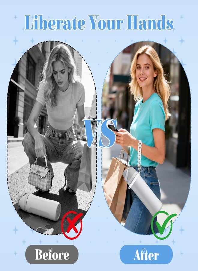ليسا حزام زجاجة مياه BKBY لزجاجات Owala Freesip سعة 24 أونصة و32 أونصة و40 أونصة وStanley H2.0 - Image 4