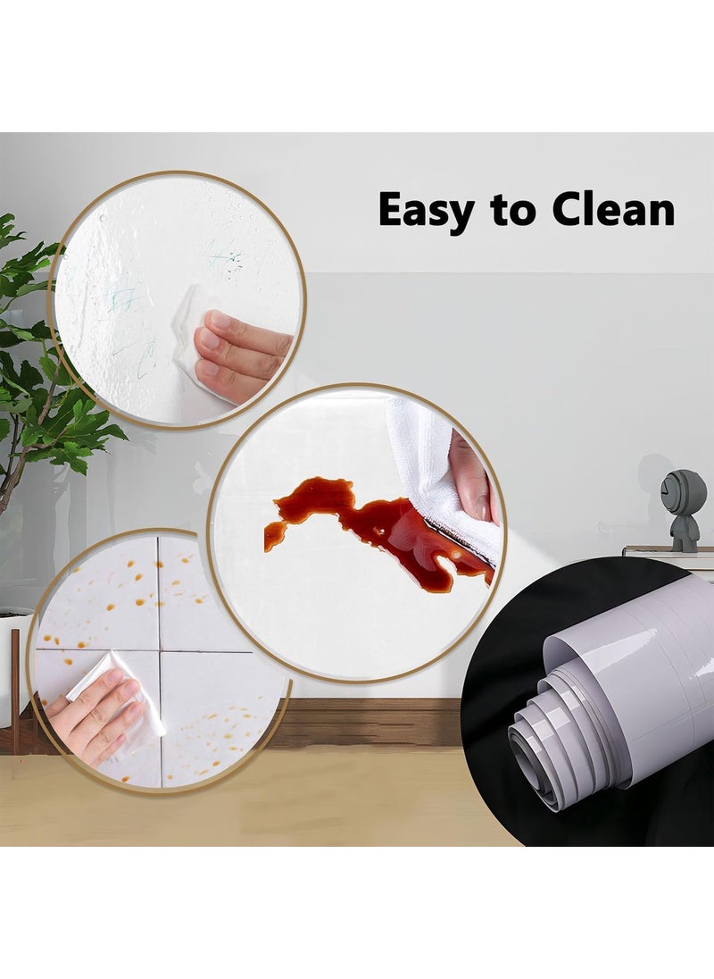 Generic SelfAdhesive Laminating Roll 2FT x 30FT Clear Transparent Oil Proof Waterproof Vinyl Roll Self Sealing No Heat Laminate Sheets Stickers for Cupboard Furniture Doors  - Image 5