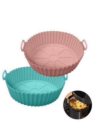 Air Fryer Silicone Pot 2 Pcs Liners Food Safe Non-Stick Accessories Reusable Basket Kitchen Oven Round Tray - pzsku/Z293CC17587307EDE8E09Z/45/_/1696993665/31f81ead-d3b1-44c7-8680-0f3bc8002a5c