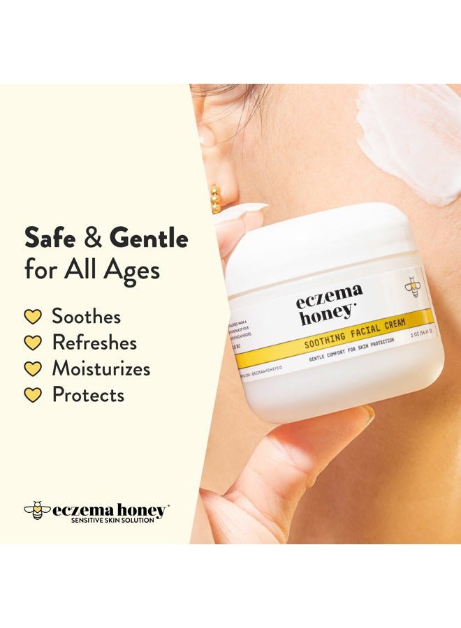 ECZEMA HONEY Soothing Facial Cream - Eczema Lotion for Face, Eyelids, Lips, and More - Natural Dry Skin Repair (2 Oz) - Image 3