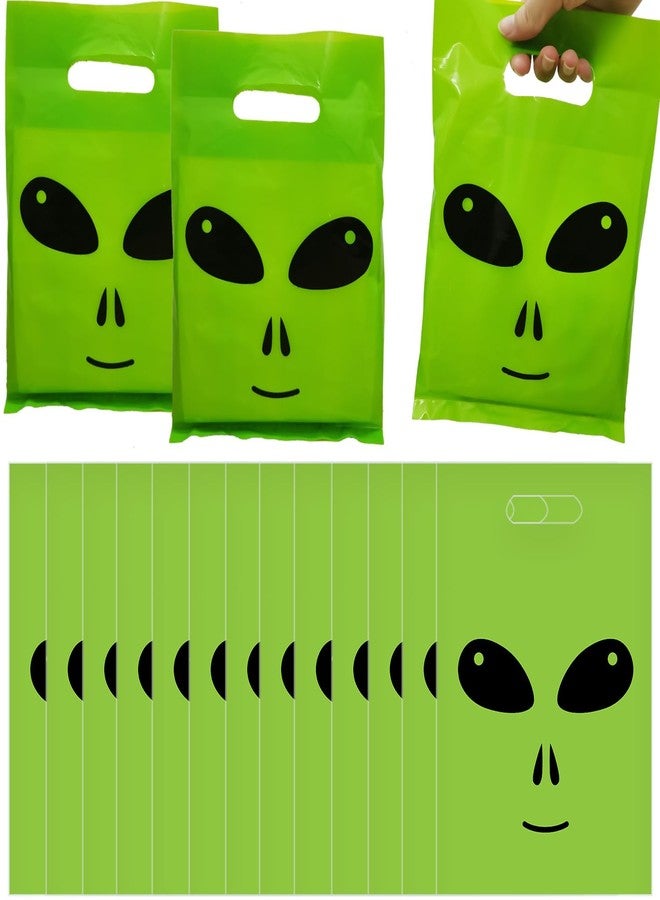 PIBIPAID 50PCS Green Alien Party Decorations Plastic Bags - Fun UFO Alien Birthday Party Decor Favors Supplies for Themed Celebrations - Image 1