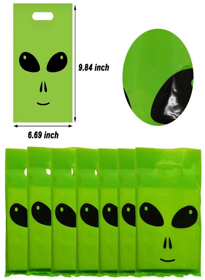 PIBIPAID 50PCS Green Alien Party Decorations Plastic Bags - Fun UFO Alien Birthday Party Decor Favors Supplies for Themed Celebrations - Image 4