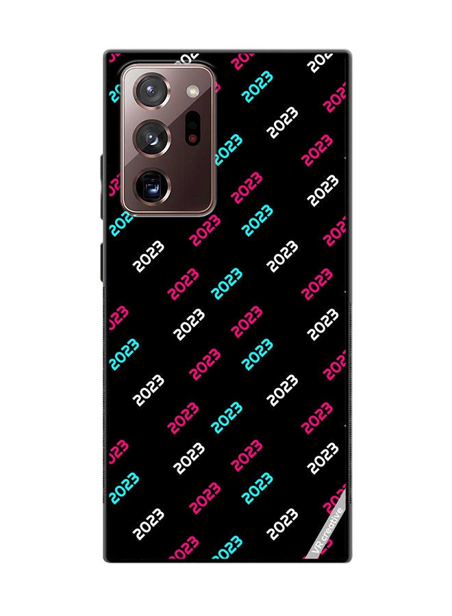 VR CREATIVE Protective Case Cover For Samsung Galaxy Note20 Ultra 5G Creative Concept Of 2023 Happy New Year Design Multicolour