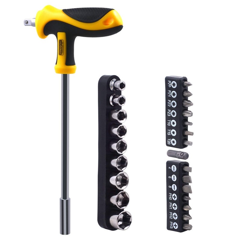 SHB SHB 25in1 MultiBits Hex Socket Wrench Screwdriver Set Versatile Deep Nut Driver and Socket Tools for Precision Fastening and Repair Tasks  - Image 1