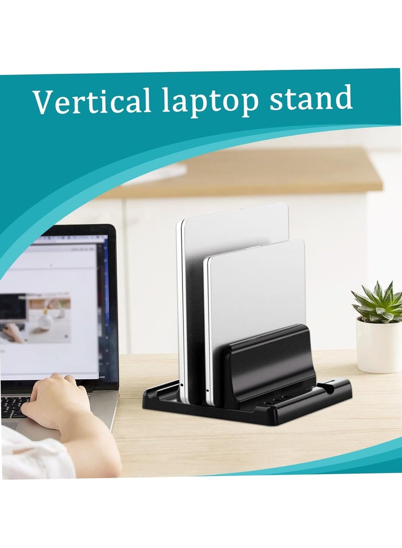 General Stands Vertical Laptop Stand for Desk Vertical Laptop Holder with Adjustable Slots Space-Saving Laptop Holder for Desk Portable Computer Stands Compatible with All Notebooks  - Image 3
