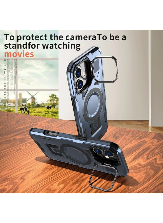 erorex Case For iPhone 16 Shield Hollow Frame Holder MagSafe Phone Case - Image 3