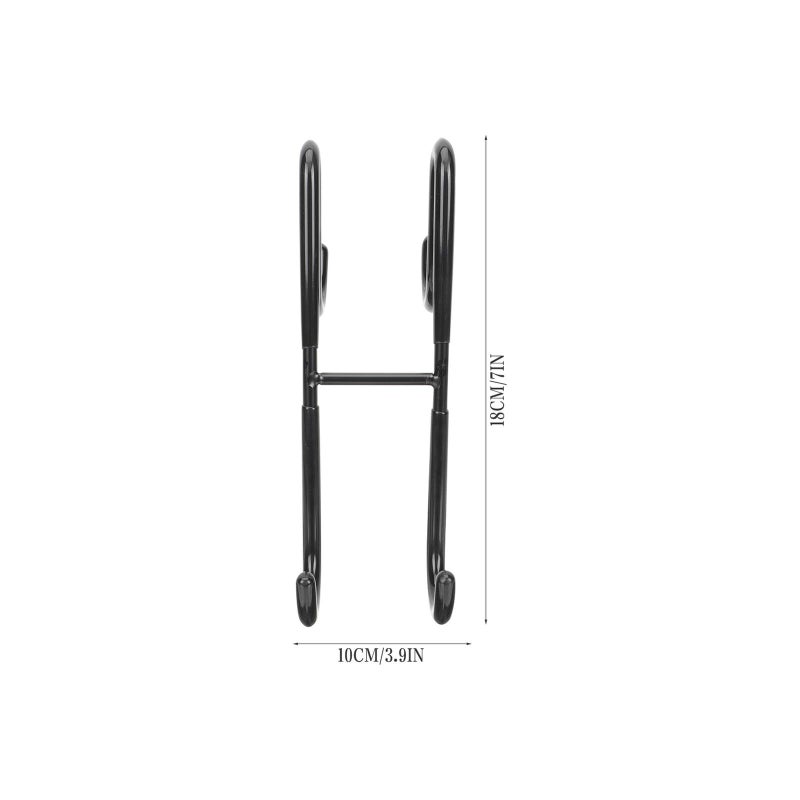 Stainless Steel S Shaped Over Door Hooks Black For Bathroom Kitchen Towel Clothes - Image 3