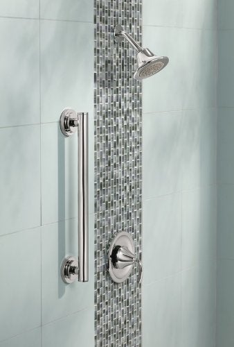 Moen YG0712CH Bathroom Safety 12-Inch Stainless Steel Modern Bathroom Grab Bar, Chrome - Image 2