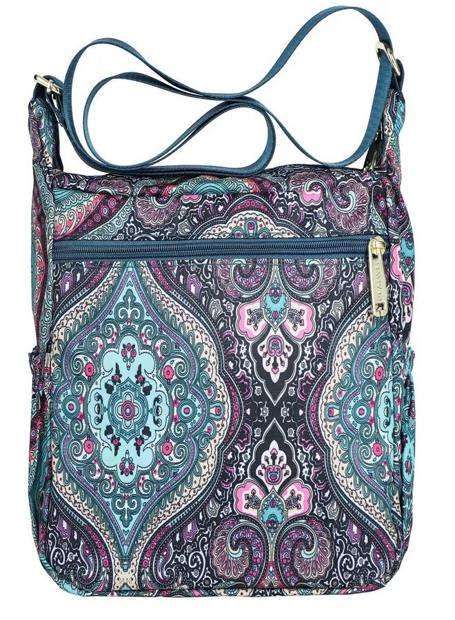 Pealwel Women Shoulder Handbag Roomy Multiple Pockets Bag Ladies Crossbody Purse Tote Top Handle Satchel, Ss-black&blue - Image 5