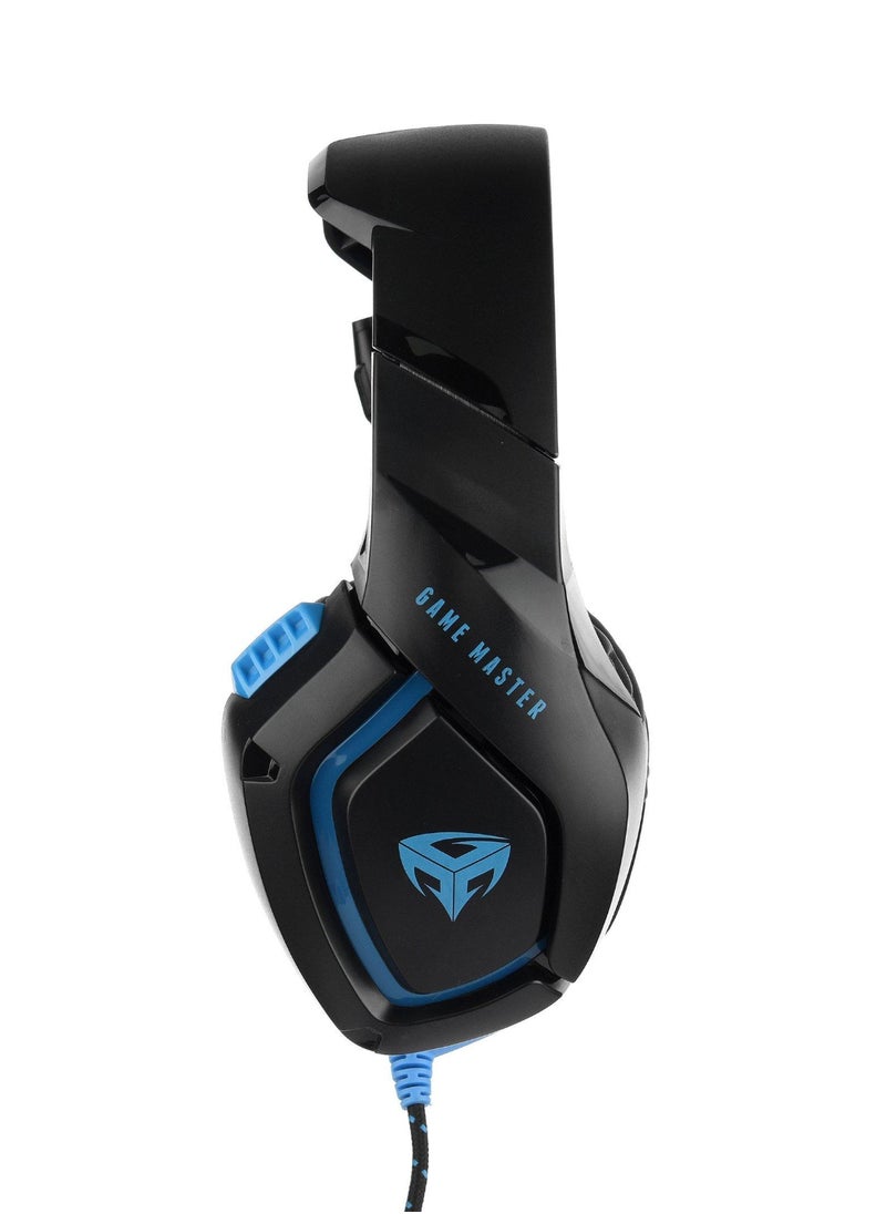Game Master Wired Headset 35mm Black  Blue  - Image 4
