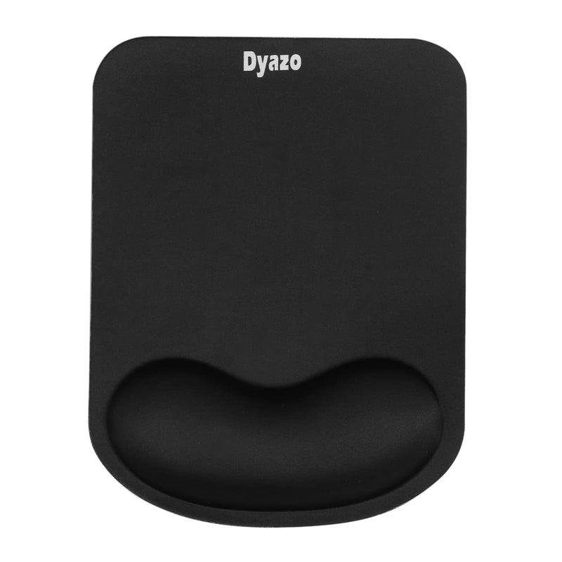 Dyazo Ergonomic Design Memory Foam Gel Mouse Pad with Cushion Non-Slip Rubber Base Mousepad Wrist Support Suitable for Computer, Notebook,Laptop, Work from Home & Office (Black) - Image 1
