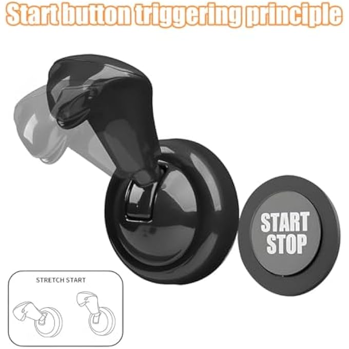 TERRIFI Car Joystick Push Start Button Cover SnakeShaped Zinc Alloy Starter Rocker For Vehicles AntiScratch Joystick Auto Starter For Sedan Truck Suv Rv Marine Universal Fit Black - Image 5