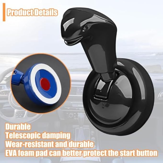 TERRIFI Car Joystick Push Start Button Cover SnakeShaped Zinc Alloy Starter Rocker For Vehicles AntiScratch Joystick Auto Starter For Sedan Truck Suv Rv Marine Universal Fit Black - Image 4