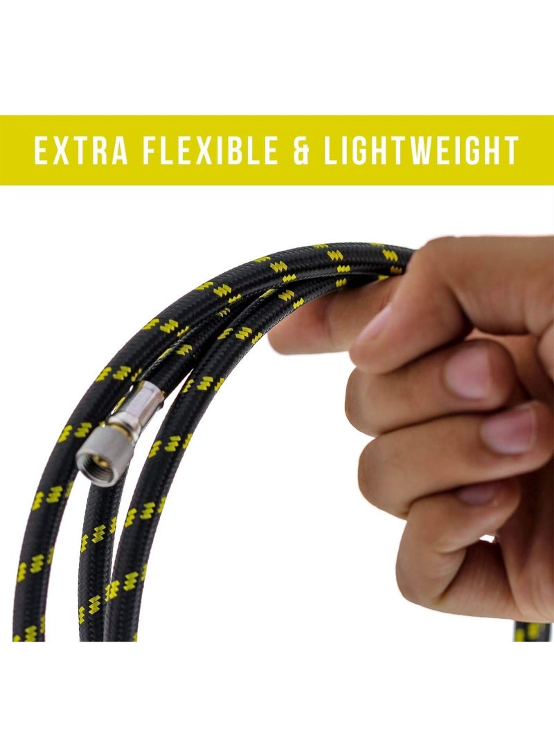 Generic 10 Foot Nylon Braided Airbrush Hose with Standard 1/8" Size Fittings on Both Ends  - Image 2