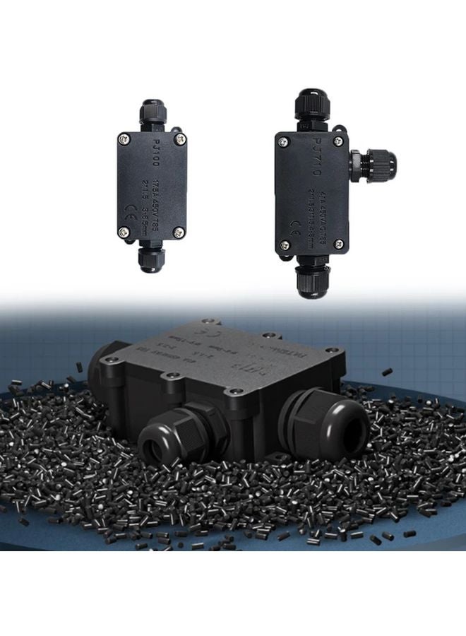 صندوق توصيل خارجي أسود مصباح الشارع محكم الإغلاق مع منفذ أسلاك قابل للفصل - Image 5