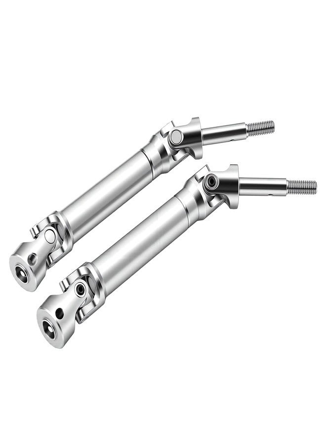 POLANTA Stainless Steel Rear Driveshaft CVD & Front Axles Kit for 1/10 Slash Rustler Stampede Hoss 2WD VXL Upgrades (Silver) - Image 5