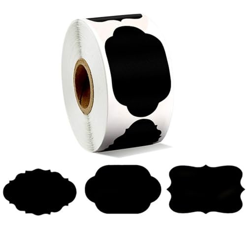 Mimeile Chalkboard Labels Removable Chalk Markers Stickers Black Reusable Kitchen Pantry Labels 300 Pcs for Storage Bin Containers Jars Organize School Supplies - Image 1