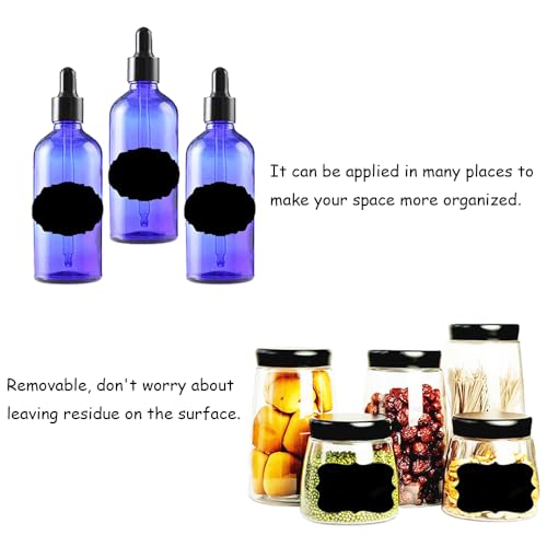 Mimeile Chalkboard Labels Removable Chalk Markers Stickers Black Reusable Kitchen Pantry Labels 300 Pcs for Storage Bin Containers Jars Organize School Supplies - Image 4