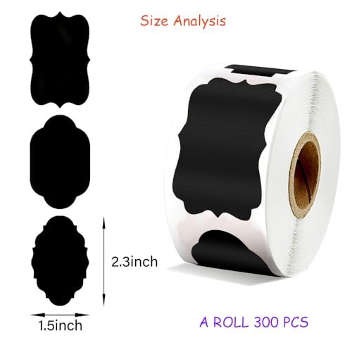 Mimeile Chalkboard Labels Removable Chalk Markers Stickers Black Reusable Kitchen Pantry Labels 300 Pcs for Storage Bin Containers Jars Organize School Supplies - Image 2