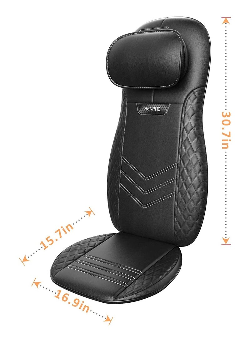 RENPHO - Shiatsu Back Massager For Chair, Massage Cushion With Heat- Black - Image 1