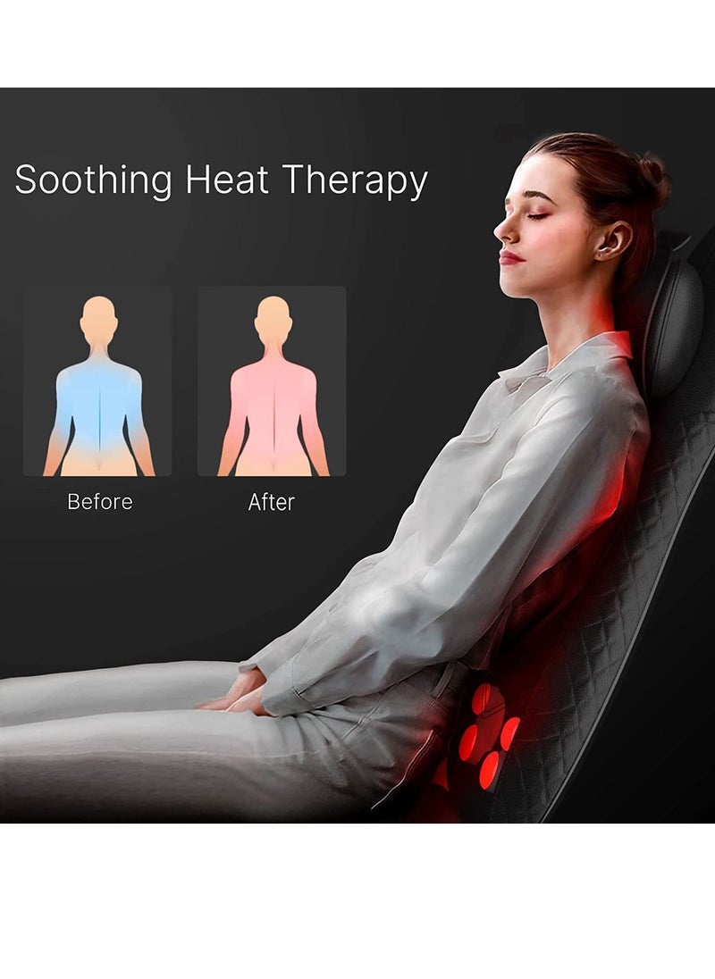 RENPHO - Shiatsu Back Massager For Chair, Massage Cushion With Heat- Black - Image 1