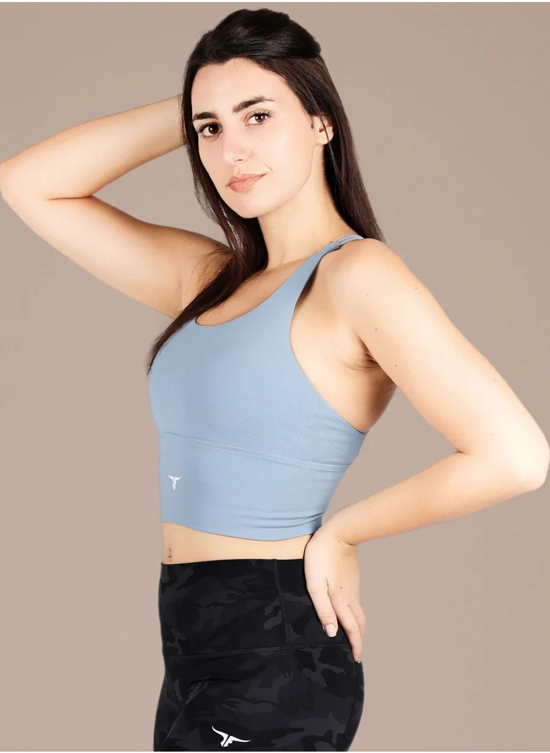 THUGFIT AeroFit High-intensity Long Line Sports Bra - Sky Blue
