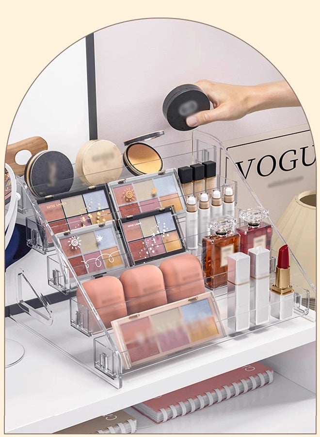 DUNISO 5 Layers Nail Polish Organizer, Clear Acrylic Display Stand,Multi-Functional Cosmetic storage rack,  Makeup Storage Holder Suitable For Eyeshadow ,Palette, Perfume and more - Image 5