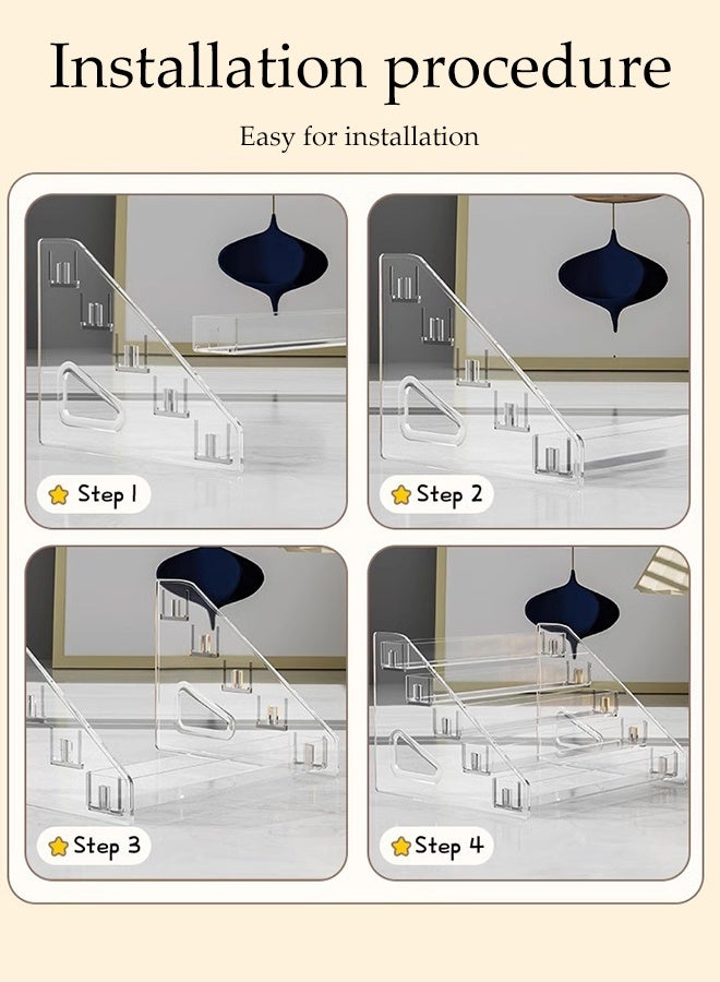 DUNISO 5 Layers Nail Polish Organizer, Clear Acrylic Display Stand,Multi-Functional Cosmetic storage rack,  Makeup Storage Holder Suitable For Eyeshadow ,Palette, Perfume and more - Image 4