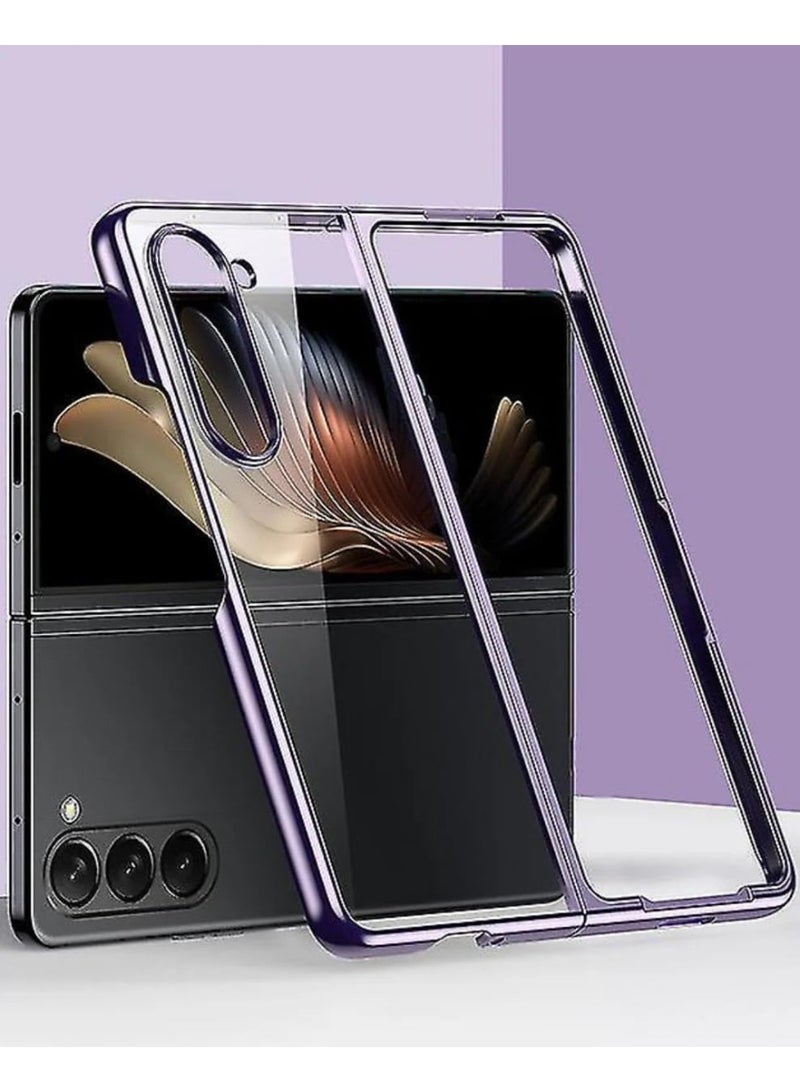 AKSESORY Crystal Clear Protective Case for Samsung Foldable Smartphones, Transparent Shockproof Phone Cover, Slim Fit Anti Scratch Back Case, Lightweight Durable Protection (7.6 inch, Galaxy Z Fold 5) - Image 1