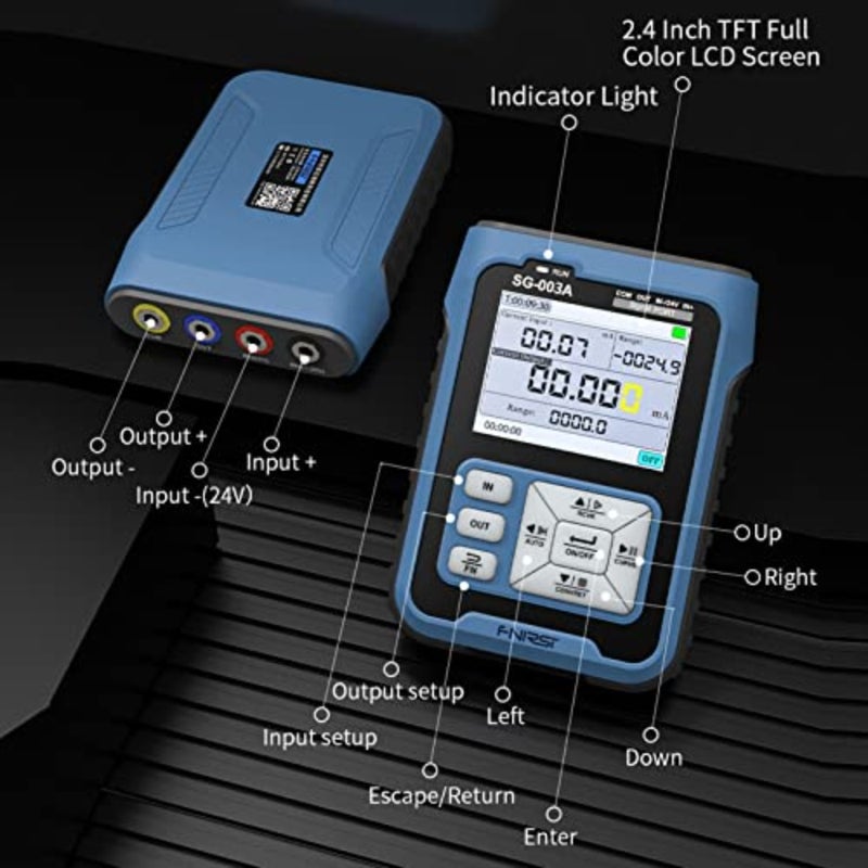 Portable Handheld 0-10V 4-20mAh Adjustable Current Voltage Simulator Signals Generator Sources Calibrator Transmitters with 2.4 Inch LCD Display Screen - Image 5