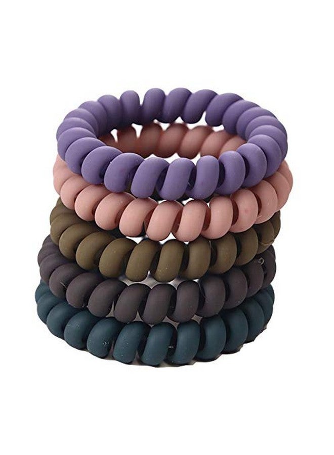 Fameza Telephone Wire Elastic Hair Bands For Girls Headwear Ponytail Holder Rubber Bands Women Hair Accessories(Rainbow Color), Multicolor - Image 1