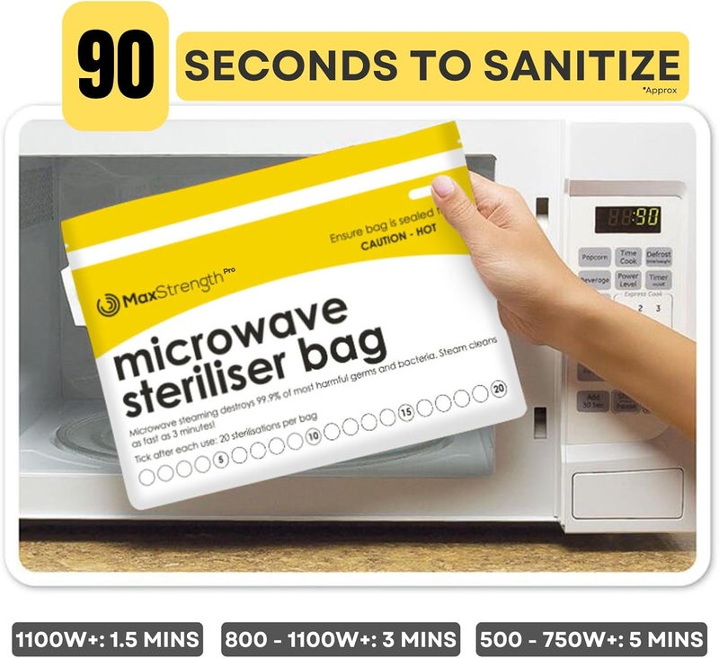 Max Strength Premium Microwave Sterilizer Bags (20pcs) - Image 2