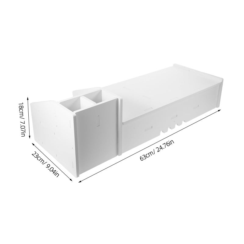 Computer Monitor Stand With Storage 63x23cm Ergonomic Desk Riser For Home Office - Image 5