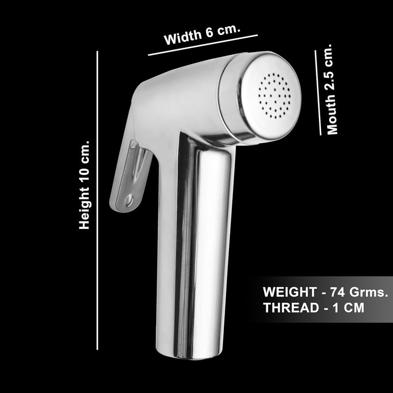 Waterman Opal Health Faucet ABS Material with 1125 Mtr Fibre Nylon Hose Pipe and Hook Jet Spray for Toilet Bidet Sprayer Health Faucet for Toilet Gun Handheld Faucet Toilet - Image 4