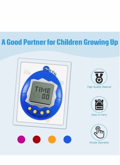 سيوسي 4 Pieces Virtual Electronic Digital Pet Keychain Game Digital Game Keychain Nostalgic Virtual Digital Pet Retro Handheld Electronic Game Machine with Keychain for Boys Girls  - Image 3