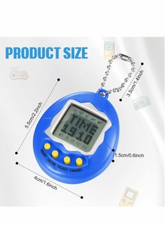 سيوسي 4 Pieces Virtual Electronic Digital Pet Keychain Game Digital Game Keychain Nostalgic Virtual Digital Pet Retro Handheld Electronic Game Machine with Keychain for Boys Girls  - Image 2