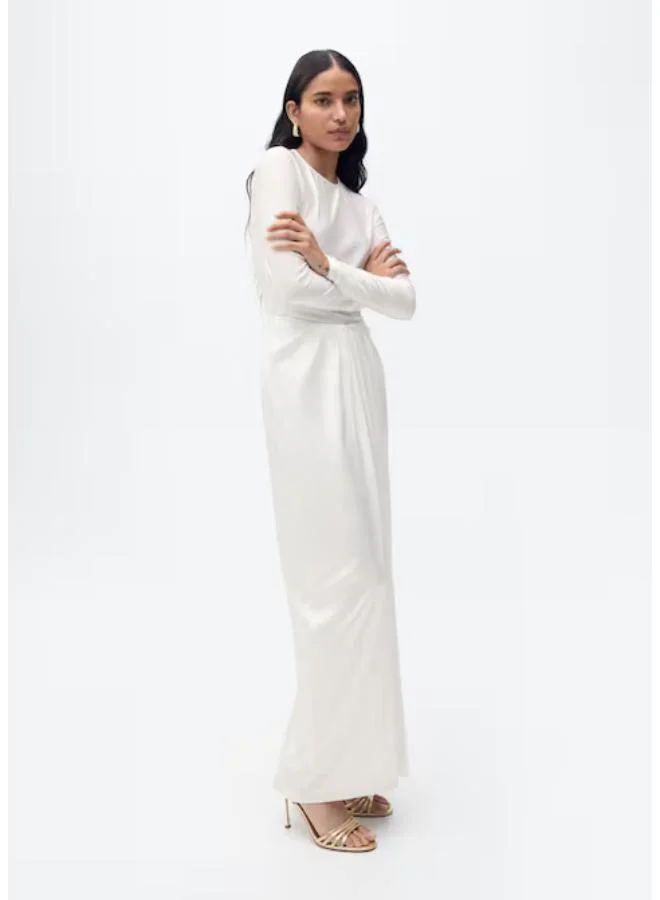 MANGO Draped Jersey Dress
